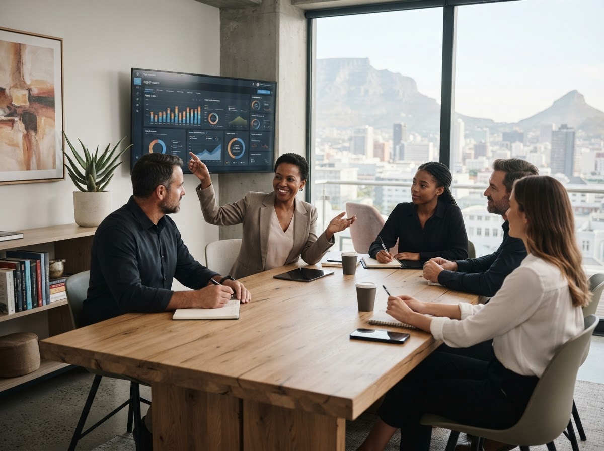 Cryptora team reviewing automated risk analysis reports